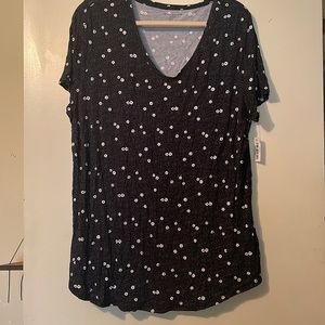 NWT floral polka dot top